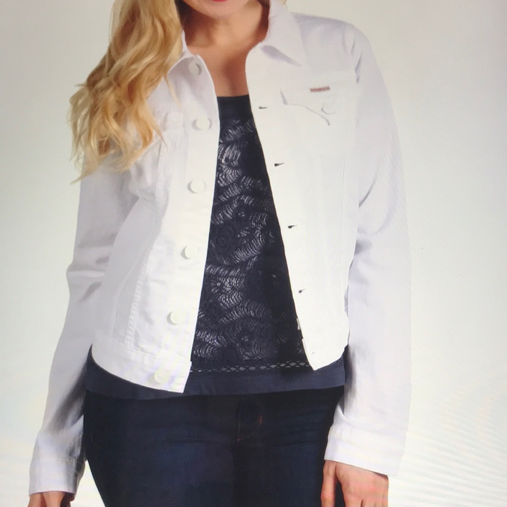 HUDSON WHITE DENIM ‘SIGNATURE’ JEAN JACKET